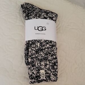 NWT. UGG Black and White Knit Women's Socks NEW